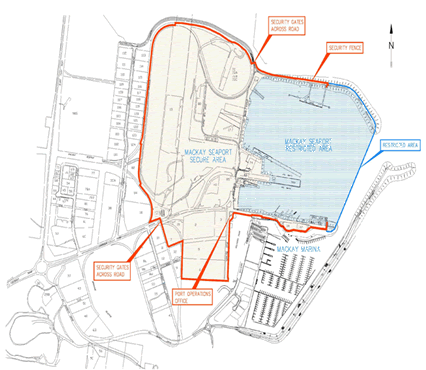 Mackay Seaport Security Map